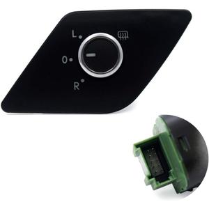 RuiWen VWMS016 Electric Side Mirror Adjustment Window Switch Replacement Fit for VW Volkswagen Jetta 2011 2012 2013 2014 2015 2016 2017 2018 OE# 5C7959565J (10 PINS)