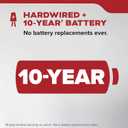 Kidde Smoke Detector, Hardwired with 10-Year Battery Backup, Voice Alerts, Interconnectable, LED Status Lights, 85 dB Alarm, 5-inches, 20SA10-V, 1 Pack, Expiry: 10 Years after installation