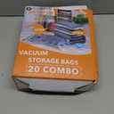 20 Pack Vacuum Storage Bags (4 Jumbo, 4 Large, 4 Medium, 4 Small, 4 Roll Up), Space Saver Sealer Compression Bags for Blankets, Comforters, Pillows, Clothes Storage