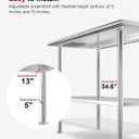 Atelicf Stainless Steel Prep Table for Work, 24 * 48 Inch, High Load Bearing with Undershelf for Outdoor, Restaurants, Workshops, Kitchens, Garages and Gardens