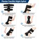 Upgraded Plantar Fasciitis Night Splint (Black)
