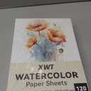 XWT 120 Sheets Watercolor Paper Bulk, 5x7in 110lb/230gsm, Cold Pressed Acid Free Natural White Textured Water Color Painting Art Supplies, Drawing Gift for Professional Adult Artists