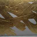 XIANSHOU Wall Decorations for Living Room Gold and White Abstract Canvas Art Oil Painting Large Minimalist Decor Wall Art for Office Bedroom Home 29"x 58"