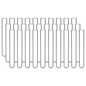 stonylab Glass Test Tubes, Transparent Borosilicate Glass Round Bottom Test Tubes with 20 mm Diameter and 150 mm Length for Lab Use, 30-Pack