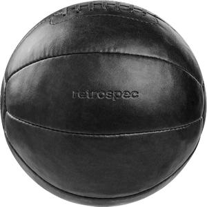 Retrospec Core Weighted Medicine Ball 14 lbs, 100% Leather with Sturdy Grip for Strength Training, Recovery, Balance Exercises and Other Full-Body Workouts