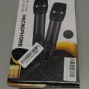 Wireless Microphone, UHF Metal Rechargeable Wireless Microphone, Rechargeable Receiver, 1/4 "Output with 1/8" Output, Suitable for Karaoke Singing, Speeches, Churches,Meetings, Weddings, 240 Ft. (Black-2005)