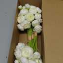 Floroom Ranunculus Artificial Flowers 18 Pcs Ivory Faux Silk Mini Ranunculus Bulk Fake Wedding Filler Flowers for DIY Bouquets, Centerpieces, Bridal Shower Decorations & Arrangements