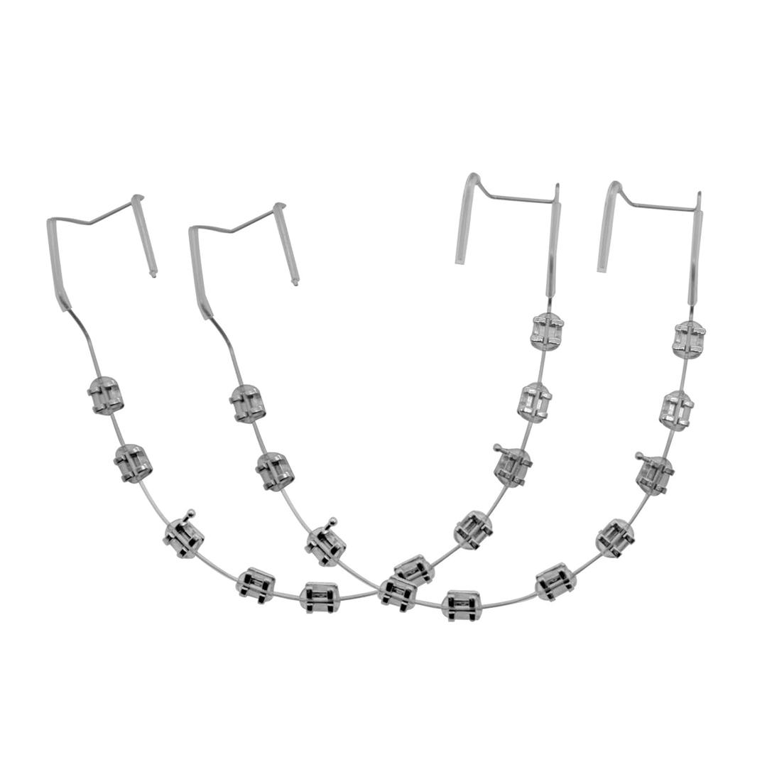 1 Pair of Temporary Tooth Decoration, Teeth Retainer Practical Brackets para Dientes Sturdy Retenedores de Dientes Ortodoncia Props for Dental Students to Practice (Transparent color)