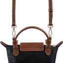 SOPROM Crossbody Strap for Longchamp Mini Bag, Strap Kit for Long Champ Le Pliage(Width:11mm,Color:Brown&Gold)