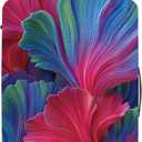 FOREVER QUEEN Colorful Flower Luggage Cover Suitcase Protector Suitcase Cover Anti-Scratch,Stretchable Bag Cover Washable Durable Polyester