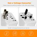 TESSAN Universal Travel Adapter, International Power Adapter with 2 USB C 2 USB A Ports, Travel Plug Adaptor Worldwide for US to Europe UK Italy Ireland Australia France Germany(Type C G A I)