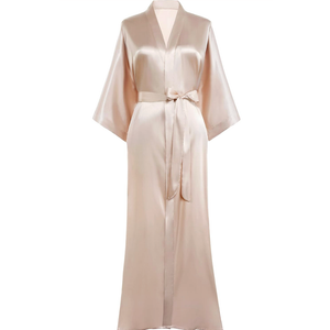PRODESIGN Satin Kimono Robe Women Long Silky Kimono Bathrobe Sleepwear Wedding Bridesmaid Robe M