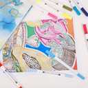 168 Colors Coloring Markers for Artists Coloring Books No Bleeding Water-based Dual Tips Fineliner & Brush Drawing Pens Art Pens for Kids & Adults