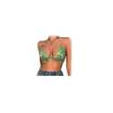 Summer Beach Sequin Backless Crop Tank Tops for Women Sexy Sparkly Hollow Out Outfit Glitter Bra Tops Festival Rave Body Chain Jewelry (Green)