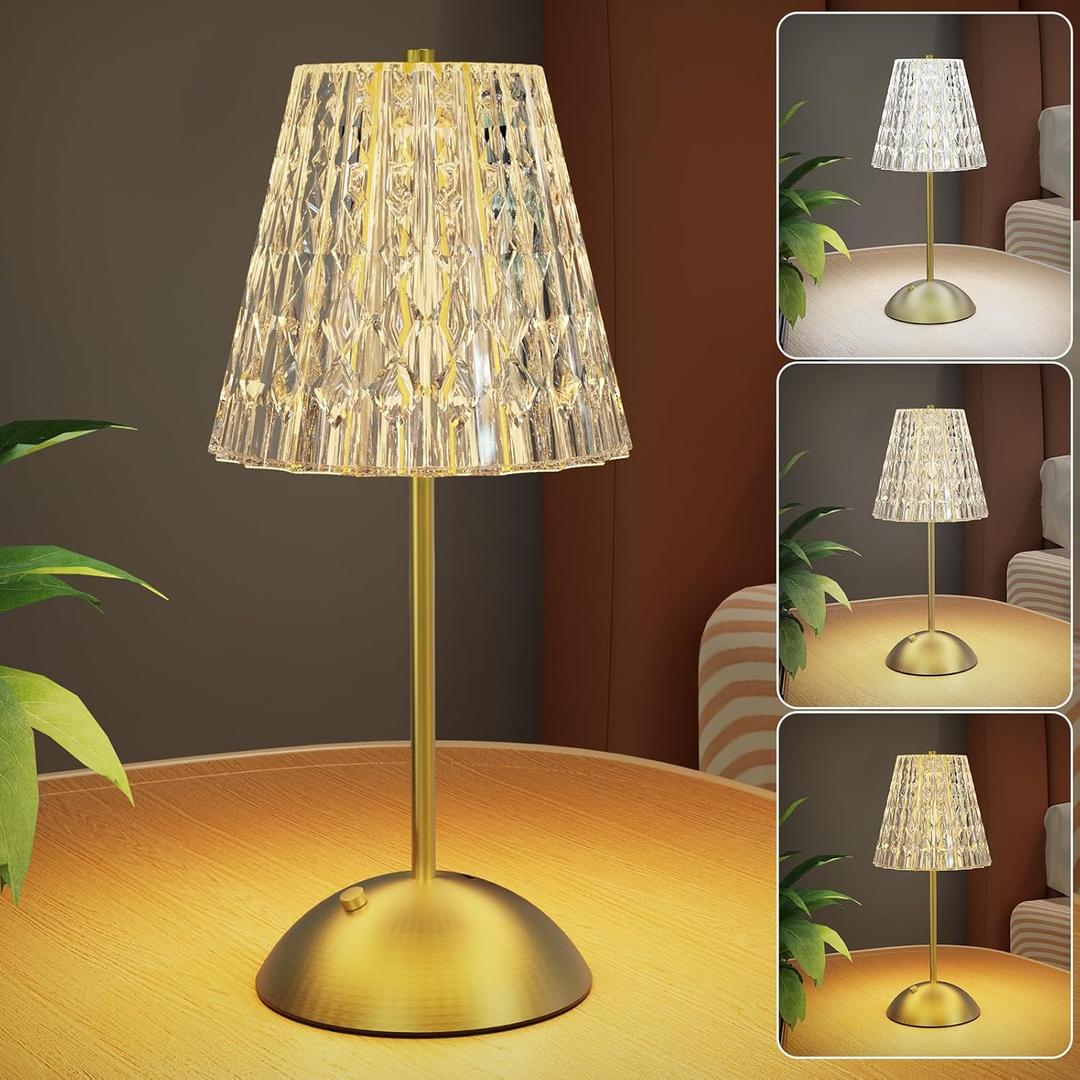 Cordless Table Lamp Rechargeable: Cute & Compact Bedside Table Lamp  Adjustable Brightness, USB-Powered Night Light for Kids, Teens, and Home Office Desks (Modern & Space-Saving Design)