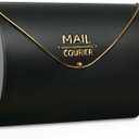 Outdoor Wall Mount Mailbox, 13 x 3.24 x 10.3 inch Black Waterproof Mail Box, Heavy Duty Wall-Mounted Mailboxes for Home, Envelopes, Magazines & Small Packages