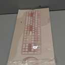 Wireless Keyboard and Mouse Combo, Ergonomic Full Size Typewriter Retro Round Keycaps Keyboard, Compatible with Windows, PC, Perfer for Home and Office Keyboards (Chocolate Color)