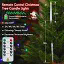 16 PCS Christmas Tree Candle Lights with Acrylic Icicles Hook Flameless LED Taper Candles with Remote for Christmas Tree Decor(16pcs,WhiteA)