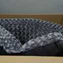 KSIIA Washable Dog Bed Deluxe Plush Dog Crate Beds Comfy Kennel Pad Anti-Slip Pet Sleeping Mat for Large, Jumbo, Medium, Small Dogs Breeds, 41" x 27", Dark Grey (41.0"L x 27.0"W x 4.0"Th)