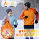 Thermal Running Hat - Men's Women Skull Cap Cycling Cap Under Helmet (Black)