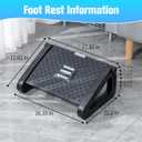 Under Desk Foot Rest, Ergonomic Foot Rest for Under Desk at Work, Gaming Foot Stool with 6 Adjustable Heights, Manual Foot Massage Rollers, Home & Office Use, Gift