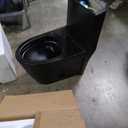 St. Tropez One-Piece Elongated Toilet Vortex Dual-Flush in Matte Black 1.1/1.6 gpf