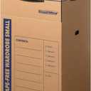 Bankers Box Short Wardrobe Box 3 Pack, Tape-Free Design, 20-in x 20-in x 34-in (7710401)