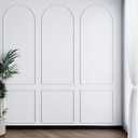3 Set Arch Wall Molding Kit Peel and Stick Arch Premade Accent Wainscoting Panel Wall Panel Decor Accent Pre Cut Trim Kit for Walls Molding DIY Home Bedroom Living Room Decor(54 x 24 in)