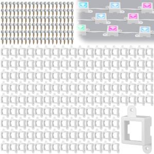 240 Light Clips for Govee H705 H805 with 490 Screws Mounting Clips Compatible with Govee Permanent Outdoor Lights Extension(White)