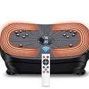 Vibration Plate Exercise Machine, LERTIN Compact Portable Full Body Vibration Platform for Lymphatic Drainage