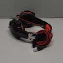 BENGOO Stereo Pro Gaming Headset for PS4, PC, Xbox One Controller, Noise Cancelling Over Ear Headphones with Mic, LED Light, Bass Surround, Soft Memory Earmuffs for Laptop Mac Wii Accessory Kits (Red)