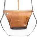 KRUVE Propel Espresso Cups, Handmade Double-Walled Glass Coffee Mugs, Clear 2.5 oz, Scientific Design for Better Tasting Coffee (Set of Two) - Unique Glass Coffee Cups with Headspace & Internal Fins