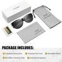 URUMQI Polarized Sunglasses Fit Over Glasses for Women, Trendy Cat Eye Sunglasses UV400 Protection Lens Flexible TR90 Frame