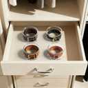 Belt Organizer for Closet Storage: Clear Acrylic 4-Layer Stackable Belt Box, Space-Saving Belt Case Holder for closet, drawer