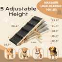 Dog Ramp for Couch, Wooden Small to Large Dog Ramp for Bed Sofa Car | 2026 Upgraded Foldable Pet Ramp, 5 Adjustable Heights (10.8"-23.5"), Portable, Wider and More Stable, Non-Slip