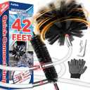 42-Feet Dryer Vent Cleaner Kit, Lint RemoverUpgraded Flexible Quick-Snap Brush with Drill Attachment,Extends Up to 42 FEET for Easy CleaningCleaning Tools Use with/Without a Power Drill