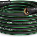 Heavy Duty Garden Hose 25ft, NON-EXPANDABLE Flexible Water Hose, Kink Resistant Lightweight Hybrid Hose, Leakproof Hose Male to Female Fittings