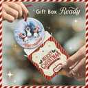 2 x Penguin Celebrate Christmas Ornament 2025  Funny Penguin Family Ornament, Snowflake Winter Holiday Tree Decoration  Xmas Tree Hanging Decor, Mery Ideas for Family, Friends