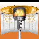 Foldable Patio Heater Reflector Shield for Propane Patio Heaters and Round Square Natural Gas Heat Focusing Reflector