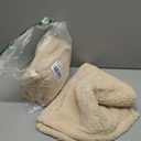 1 Pack 3 Calming Blankets Fluffy Premium Fleece Pet Blanket Soft Sherpa Throw for Dog Puppy Cat Beige Small (23" x16'')