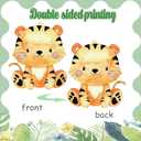 36 Pieces Safari Animals Cutouts Jungle Party Cut-Outs Safari Birthday Party Decorations Animals Cardboard Cutouts for Animal Theme Classroom Baby Shower Supplies