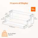 Lifewit Cupcake Stand, Perfume Cologne Organizer, Tool-Free Assembly, Display Riser, Spice Rack, Figurine Holder, Makeup Storage, Room Decor, Party Decorations, Clear, 12 3 Tier, 1 Pcs