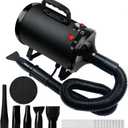 AIBETOMG High Velocity Professional Dog Grooming Dryer,Dog Hair Dryer,Adjustable Temperature and Speed,with 4 Nozzles,Perfect for Pet Grooming at Home