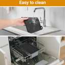 2 x Palksky Silicone Mat for Ninja Swirl Ice Creami Maker,1 Set of 2 Silicone Pad for Ninja Soft Serve Cream Machine Accessories and Creami Pint Containers,Black