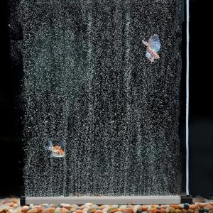 hygger Aquarium Bubble Strip, Nano Air Bubble Curtain Wall Aquarium Air Stone Kit, Quiet High Dissolved Oxygen Diffuser Fish Tank Bubbler Decorations for Freshwater Saltwater (13.8 Inch)