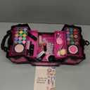 Hollyhi 59 Pcs Kids Makeup Kit for Girl, Washable Play Makeup Toys Set for Dress Up, Pretend Beauty Vanity Set with Cosmetic Case Birthday Toys for Girls 3 4 5 6 7 8 9 10 11 12 Year Old Kids Toddlers