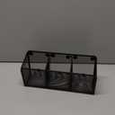 Magnetic Pencil Holder with 3 Compartments - Magnetic Pen Holder for Fridge & Whiteboard; Locker Organizer with Strong Mesh Steel