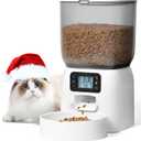 ANDOLL HOME Automatic Cat Feeder, Timed Cat＆Dog Dry Food Dispenser, White