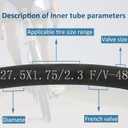 BWSHLF 26/27.5/29 Inch Bike Tube,Presta Valve 48MM Mountain Bike Inner Tube (4 Pack)