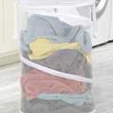 Whitmor 18" Collapsible Laundry Hamper White, 22"L x 14"W x 1"H